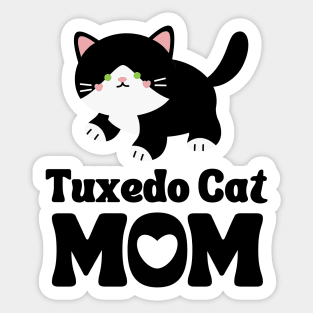 Tuxedo Cat Mom Sticker